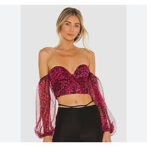 NEW NBD Cara Top Leopard Red Size XS